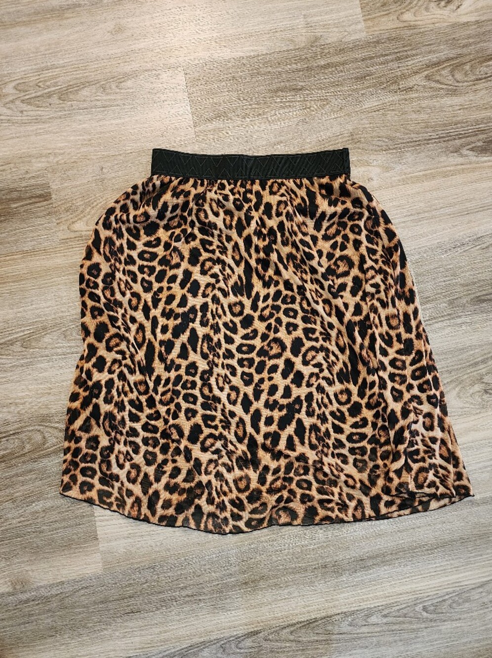 LuLaRoe Mes Leopard Print Skirt in Brown and Black